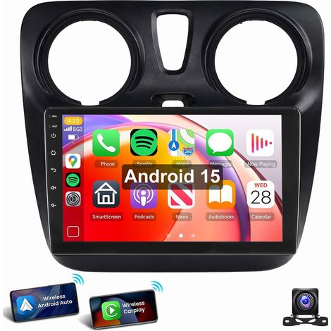 Pour Dacia Lodgy Dokker 2012-2021 Android 15 autoradio Carplay GPS BT RDS 2+64G CAM