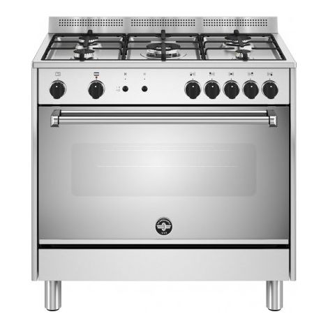 La Germania AMN965GXV Americana Cucina a Gas 90 cm 5 Fuochi Forno Gas Ventilato con Grill 117 L Classe A+ colore Acciaio Inossidabile (1/3)