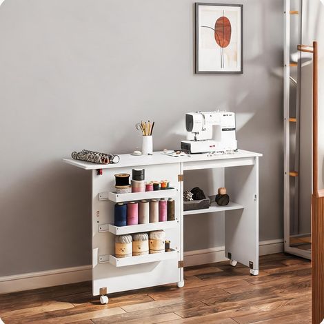 Armoire de rangement pliable blanc 117 x 40 x 77,5 cm (1/5)