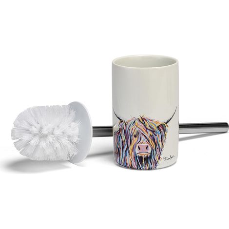 Brosse WC en céramique Blanc/Multicolore Taille Unique (1/5)
