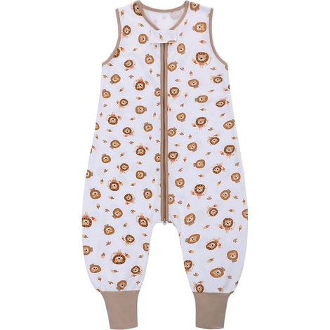 Sac de Couchage pour Bébé, 0.5 Tog Gigoteuse D'été à Pieds sans Manches pour Fille Garçon, Turbulette 100% Coton (1/5)