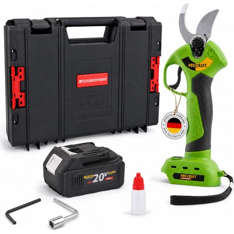 Procraft ES28Li bb Akku Astschere Gartenschere 20 V 25 mm + 1x Akku 4,0 Ah + RHINO Toolcase - ohne Ladegerät (1/5)