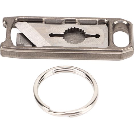 Mini Cutter Rétractable en Alliage de Titane avec Porte-clés pour Extérieur (1/5)