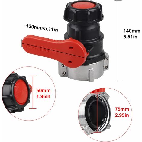 Raccord IBC Coudé – Fixation De Robinet Pour Cuve D'eau, Huile Ou Carburant, 2 Pouces