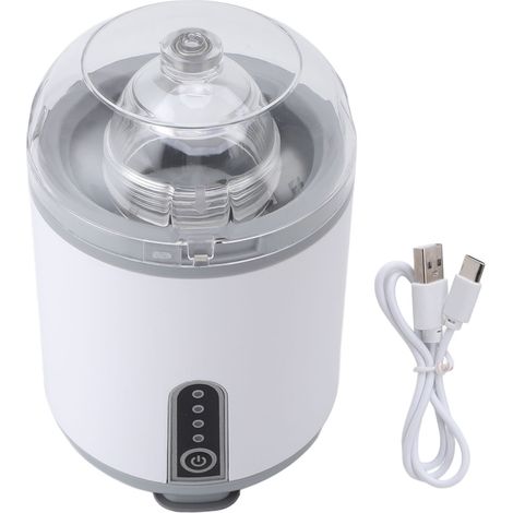 Machine à œufs électrique dorée, 1200mAh, Rechargeable, automatique, mélangeur de jaune et de blanc, avec couvercle Transparent en PC, Base antidérapante pour le petit déjeuner (1/5)