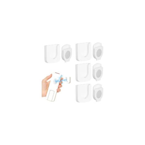Lot de 4 supports magnétiques puissants pour télécommandes – Organisateur mural sans perforation – Fixation adhésive – Installation facile (1/5)