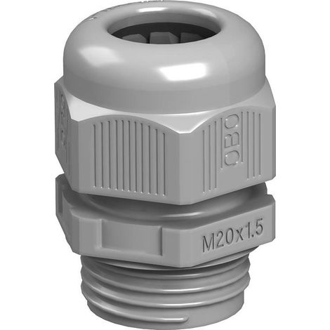 OBO Bettermann Prensaestopas totalmente métrica M20 Poliamida gris claro RAL 7035, 2022866