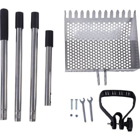 Pelle à crottes Inox Réglable 25cm Manche Acier Inoxydable Ergonomique pour Poulailler Écurie Plage Nettoyage Efficace (1/4)