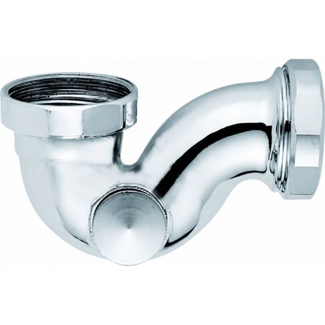 Siphon de bidet en laiton chromé diamètre 32mm VALENTIN avec bouchon de vidange