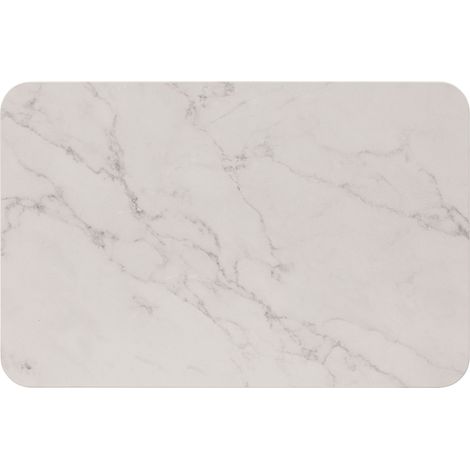 Kieselgur-teppich 39x60cm lea weiß mit marmoreffekt - 5five