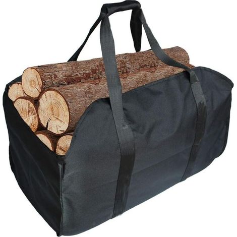 Log Rack and Tote Bag - Heavy Duty Extra Large - Ideal for Fireplaces, Wood Stoves, Firewood, Camping, Beach, Landscaping (1/4)