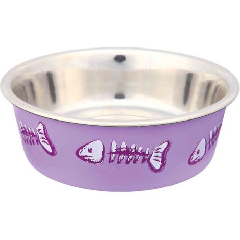 Trixie Cat Ciotola in Acciaio con Rivestimento in plastica, 0,3 l (1/5)