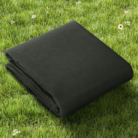 Tissu géotextile non tissé sous gravier 3 m x 30,5 m, 271 g/m², toile de jardin, barrière anti-mauvaises herbes, drainage, noir (1/5)