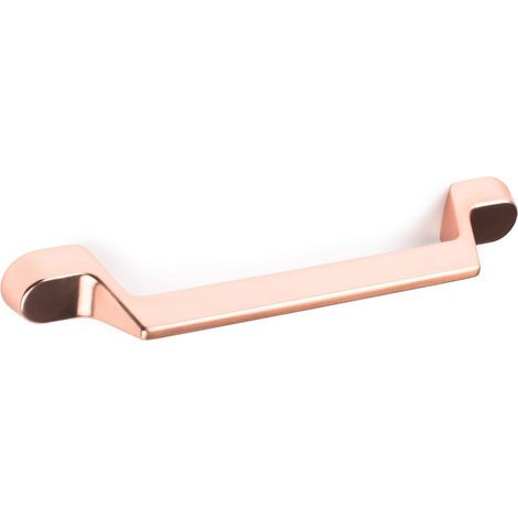 Asa de zamak con acabado oro rosso mate, dimensiones:145x18x28mm y entrepuntos:128mm - (1/5)