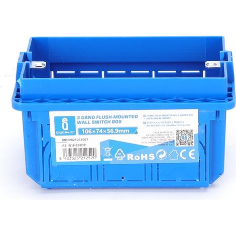 Scatola portafrutti 503 cassetta da incasso 3 moduli colore blu (1/4)