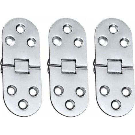 3 PCS Alliage Charnières De Table Acier Inoxydable Charnières Porte Pliant Rabat Charnières Table Charnières Pliante Charnieres Alliage Flip Charnières Pour Tiroir Table Bureau Machine Coudre Argent (1/5)