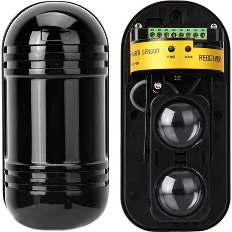 Infrarot-Alarmsensor, 100m Infrarot-Sicherheitsalarmsensor, unsichtbare Barriere, aktive Erkennung, digitaler Infrarot-Impulssensor. (1/4)