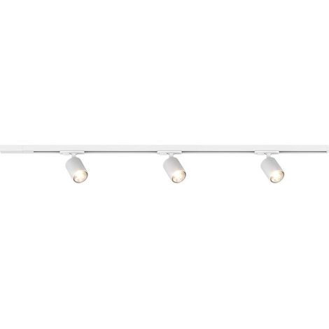 Binario top light mono yarikit 100 bi bianco gu10 led spot soffitto orientabili moderni