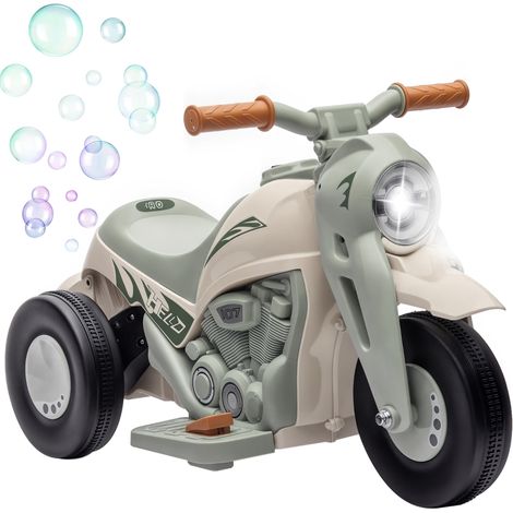 Moto électrique pour enfants 6V avec musique et bulles, vitesse 2,5-3 km/h, idéal pour les 2-5 ans. (1/5)
