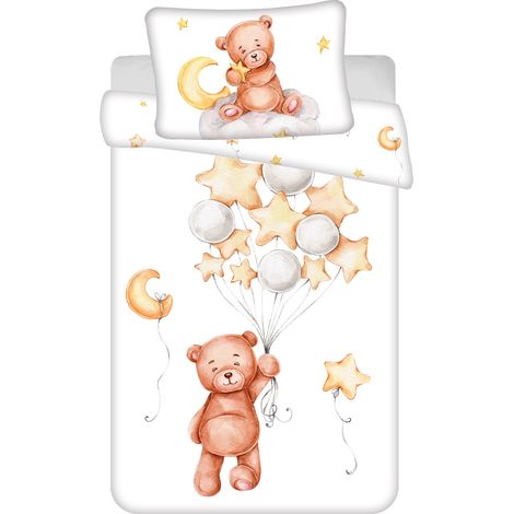Teddy Bear Kinderbettwäsche – Bettbezug 100x135 cm & Kissenbezug 40x60 cm (1/5)