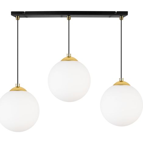 LÁMPARA DE TECHO COLGANTE, PLAFÓN, BOLA, DORADA, CROMADA, LED