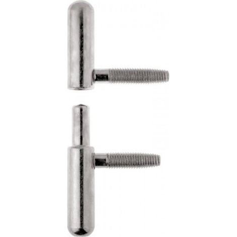 Monin – Fiche à visser noeud arrondi en acier zingué – Fixation robuste pour portes et fenêtres – Diamètre 12 mm – Hauteur 82 mm