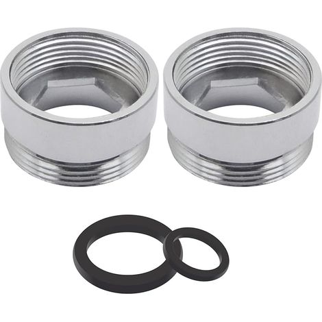 Lot de 2 adaptateurs de robinet 20 mm à 22 mm pour salle de bain, cuisine, purificateur d'eau, adaptateur de robinet, aérateur, purificateur d'eau