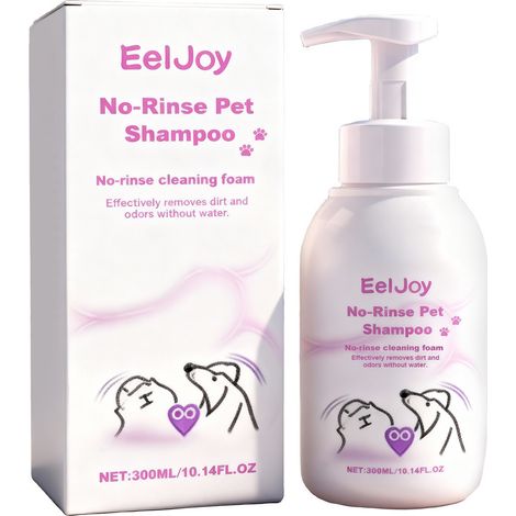 Mousse de shampoing sans rinçage pour animaux, pour un nettoyage pratique et sans rinçage et un soin doux du pelage des animaux – 300 ml -- BIEMMEDUE (1/5)