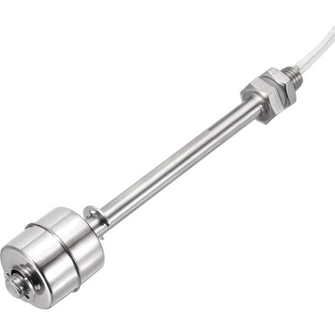 Interrupteur À Flotteur En Acier Inoxydable, Tige De 75mm 110V DC 0.5A Capteur De Niveau D'Eau Vertical Filetage M10 Contrôleur De Niveau De Liquide Pour Pompe/Alarme 1 Pc (1/5)