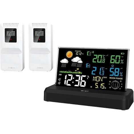 Station météo à une ou deux entrées, horloge météorologique, prise UE A-- (1/5)