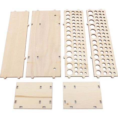 Porte-pinceau en bois artiste 67 trous détachable support de pinceau organisateur pour stylos crayons outils d'art (1/5)