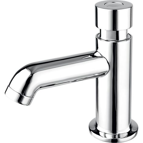 Presstige Waschtischarmatur mit Zeitschaltuhr und Durchflussregulierung, Chrom