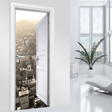 Stickers pour porte - New York - 63 x 205 cm - Adhésif MAT (1/2)