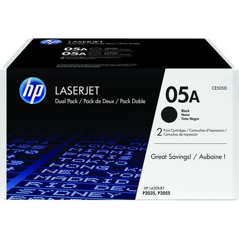 HP 05A 2-pack Black Original LaserJet Toner Cartridges cartuccia toner 2 pz Originale (1/4)