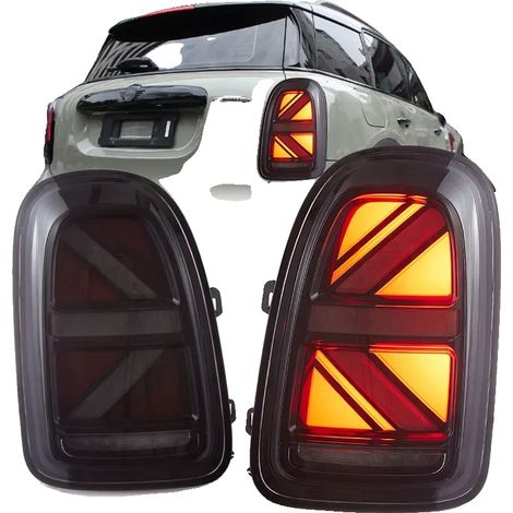 Conjunto de luces traseras, compatible con Countryman F60, tecnología LED, intermitentes secuenciales, ahumado, años 2017-2020 (1/2)
