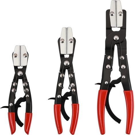 Set of 3 hose clamp pliers - Non-slip handle and line cutter - For automotive radiators and coolers (1/5)