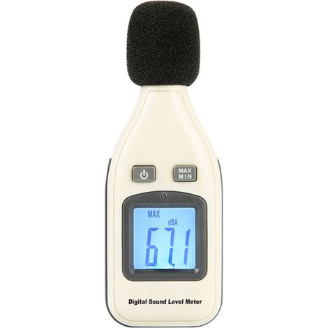 Sonomètre - Mesure Bruit 30 à 130 dBA - Fréquence 31,5 Hz à 8,5 kHz - Pondération A - Rétroéclairage Automatique - Pour Bureau Usine Maison - 1 Pièce (1/5)