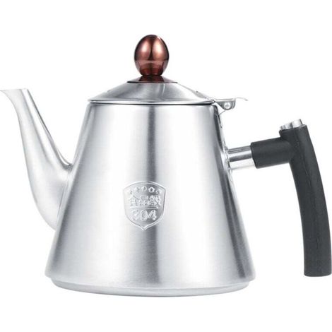 Eosnow 1.2L Acier Inoxydable Cuisinière Théière Thé Café Pot Bouilloire Résistant La Chaleur Poignée Mat