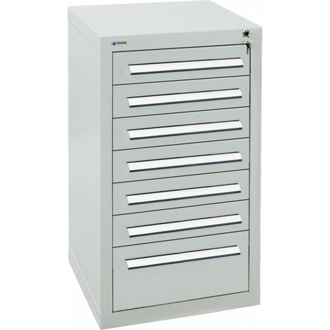 Stumpf Schubladenschrank Serie T-100/35-1, 7 Schubladen lichtgrau (6x100, 1x200mm) (1/3)