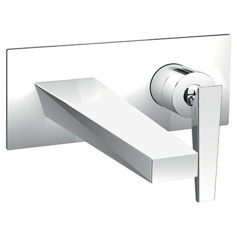 Façade mitigeur lavabo encastré saillie 20 cm Chromé Fractal - CRISTINA ONDYNA FT25851 (1/2)