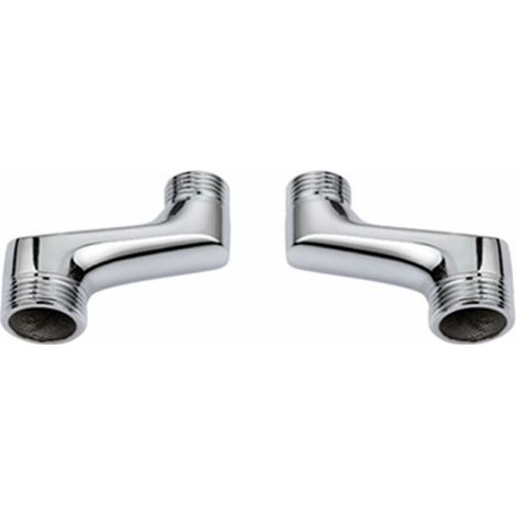 Raccord Contre Coudé Douche,Raccord Laiton Coudé RéDucteur,Bras Pivotant RéGlable,Raccord Mural Contre Coudé,Raccord Excentré 1/2 3/4,Chrome A-Chrom (1/4)