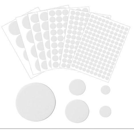354 PCS Cache Vis Autocollants Blancs, Ø12mm/15mm/21mm/30mm/50mm Capuchons étanches pour Meubles Armoires Murales Bureaux Tiroir Table Diamètre (1/5)