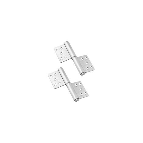2 pièces Charnières de Porte en Acier Inoxydable Robustes Charnières à Visser pour Portes en Bois, Angle d'Ouverture à 360 degrés, (1/5)