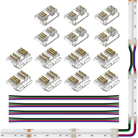 COB 5pin 12mm LED connecteur kit 14pcs Transparenz connecté (1/5)
