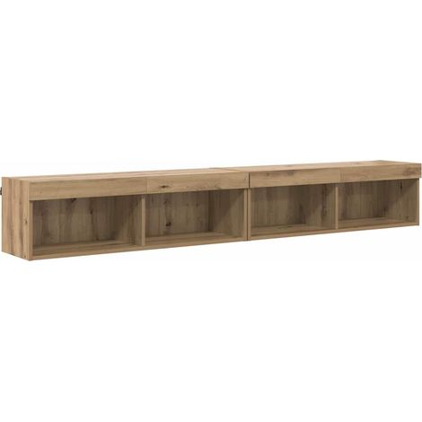 Conjunto de mueble de TV 2 pcs Roble artesanal 100 x 30 x 30 cm vidaXL