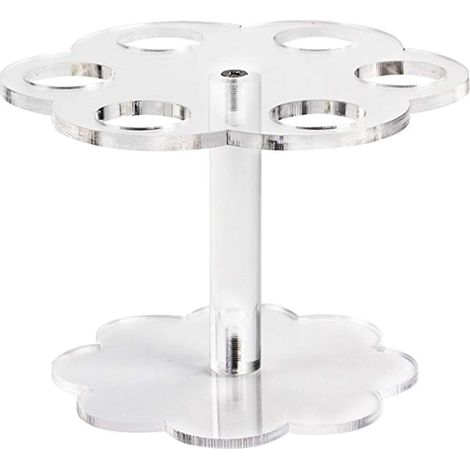 Support de bouteille moderne en acrylique à 6 trous, organiseurs ronds en matériaux robustes pour le nettoyage des comptoirs de cuisine, étagère de rangement compacte (1/4)