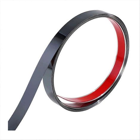 Bande décorative plate autocollante miroir noire (1/5)