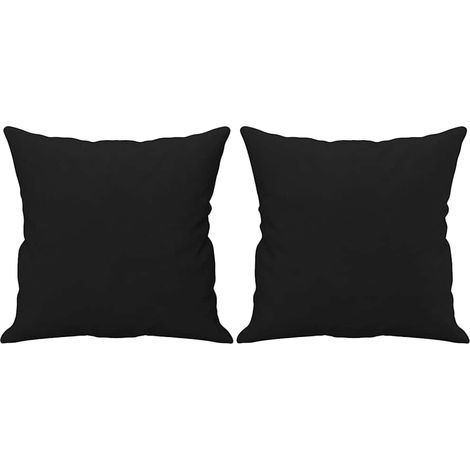 vidaXL Cuscini Decorativi 2 pz Nero 40x40 cm in Tessuto (1/5)