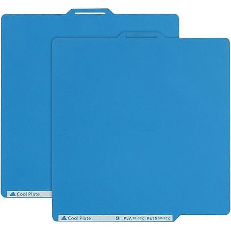 2 piezas para Bambu Lab X1/P1P/A1 Cool Plate Build Plate Placa de doble cara de acero para muelles 256x256mm Cama caliente (1/5)