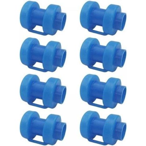 Trampoline End Caps - Set of 8 Protective End Caps for Trampoline Net Poles - Indoor Green Trampoline & Capped for 25mm Poles Safety Net